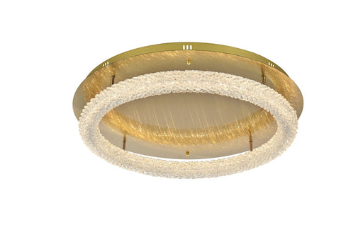 Bowen LED Flush Mount Satin Gold