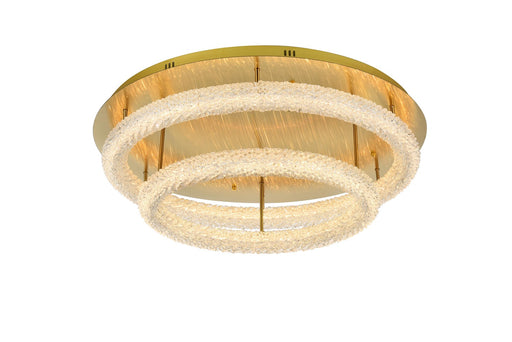 Bowen LED Flush Mount Satin Gold