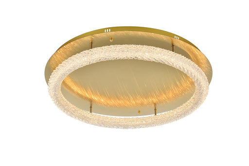Bowen LED Flush Mount Satin Gold