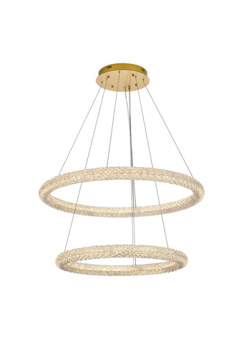 Bowen LED Chandelier Satin Gold