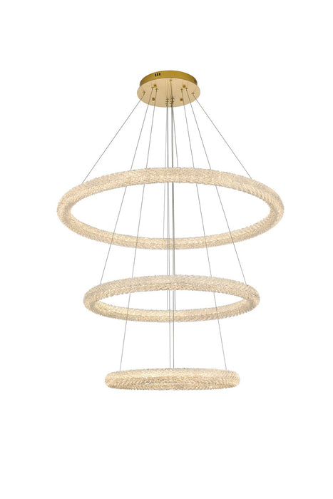 Elegant Lighting - 3800G41LSG - LED Chandelier - Bowen - Satin Gold