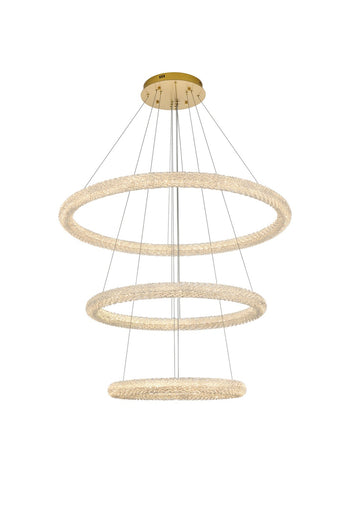 Bowen LED Chandelier Satin Gold