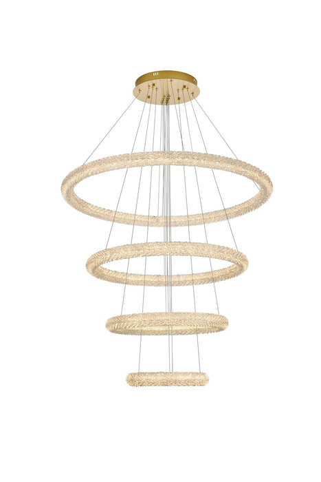 Elegant Lighting - 3800G41SG - LED Chandelier - Bowen - Satin Gold
