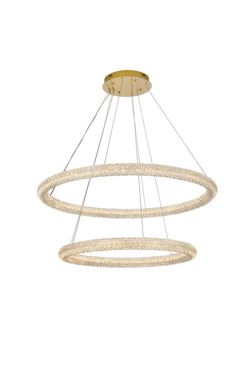 Elegant Lighting - 3800G42SG - LED Chandelier - Bowen - Satin Gold