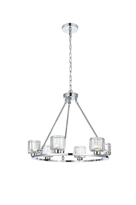 Elegant Lighting - 5100D26C - Six Light Chandelier - Cadence - Chrome