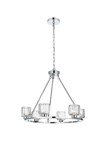 Cadence Six Light Chandelier Chrome