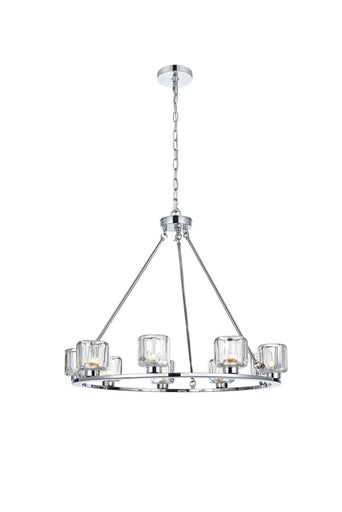 Cadence Nine Light Chandelier Chrome