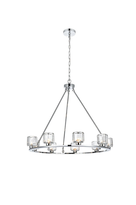 Elegant Lighting - 5100D36C - Nine Light Chandelier - Cadence - Chrome