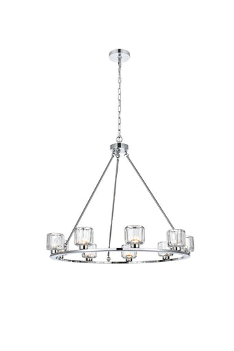 Cadence Nine Light Chandelier Chrome