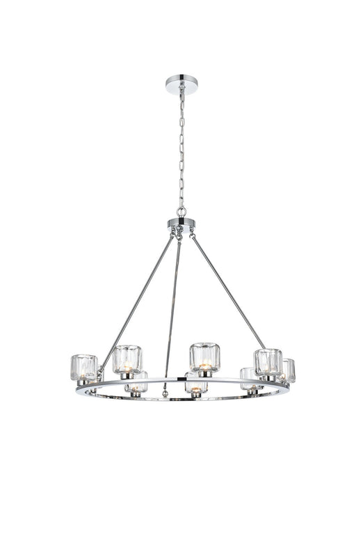 Elegant Lighting - 5100D36C - Nine Light Chandelier - Cadence - Chrome