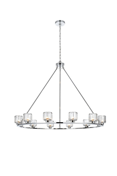 Elegant Lighting - 5100D48C - 12 Light Chandelier - Cadence - Chrome