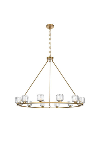 Cadence 12 Light Chandelier Satin Gold