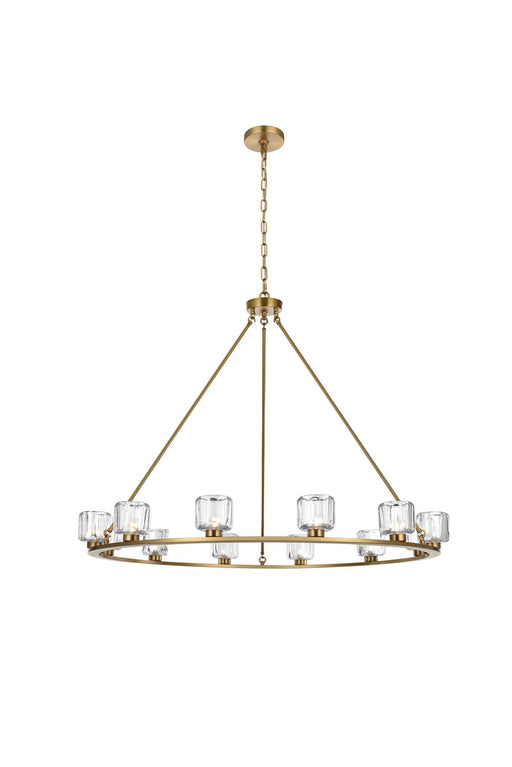 Elegant Lighting - 5100D48SG - 12 Light Chandelier - Cadence - Satin Gold