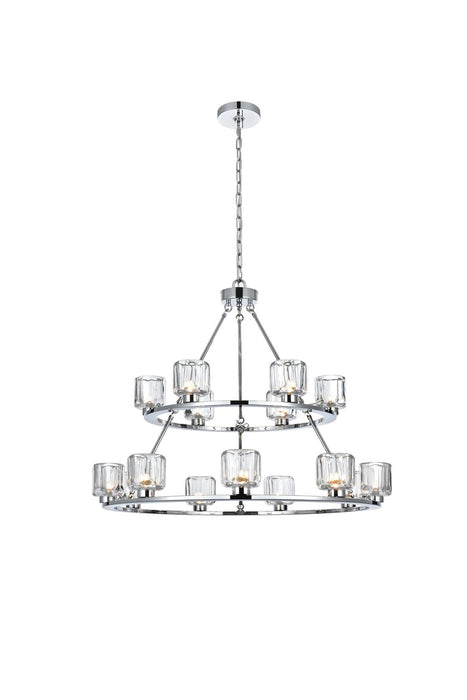Elegant Lighting - 5100L236C - 15 Light Chandelier - Cadence - Chrome