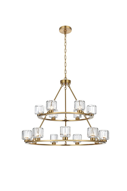 Elegant Lighting - 5100L236SG - 15 Light Chandelier - Cadence - Satin Gold