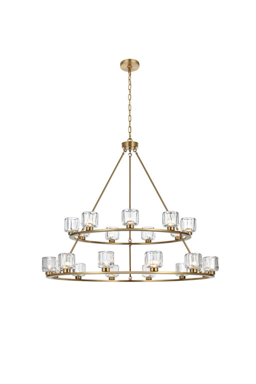 Elegant Lighting - 5100L248SG - 21 Light Chandelier - Cadence - Satin Gold