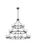 Elegant Lighting - 5100L348BK - 27 Light Chandelier - Cadence - Black