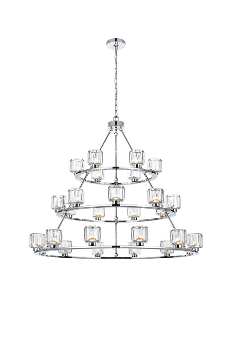 Elegant Lighting - 5100L348C - 27 Light Chandelier - Cadence - Chrome