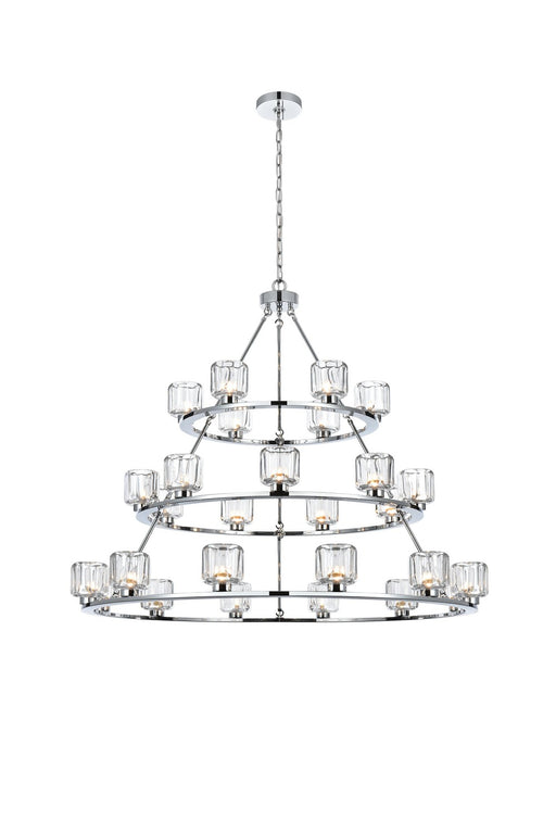 Elegant Lighting - 5100L348C - 27 Light Chandelier - Cadence - Chrome