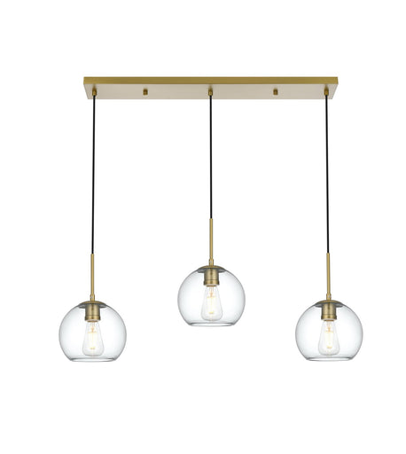 Baxter Three Light Pendant Satin Gold