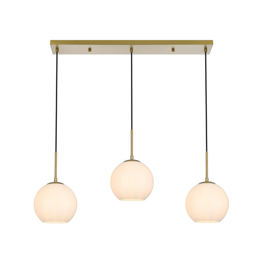 Elegant Lighting - LD2237SG - Three Light Pendant - Baxter - Satin Gold