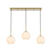 Elegant Lighting - LD2237SG - Three Light Pendant - Baxter - Satin Gold
