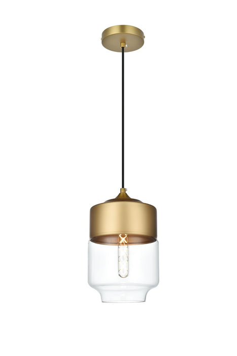 Elegant Lighting - LD2241SG - One Light Pendant - Ashwell - Satin Gold