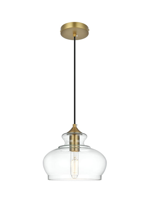 Elegant Lighting - LD2246SG - One Light Pendant - Destry - Satin Gold