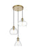Elegant Lighting - LD2247SG - Three Light Pendant - Destry - Satin Gold
