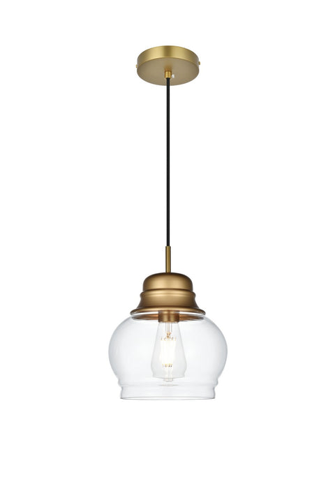 Elegant Lighting - LD2252SG - One Light Pendant - Kenna - Satin Gold