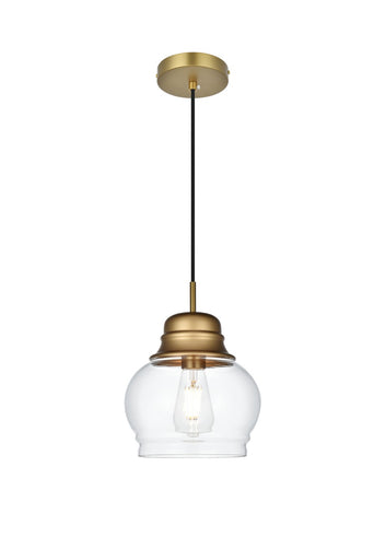 Kenna One Light Pendant Satin Gold
