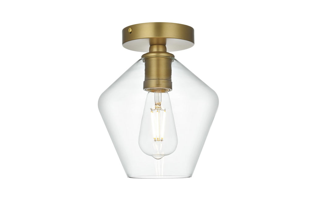 Elegant Lighting - LD2254SG - One Light Flush Mount - Gene - Satin Gold