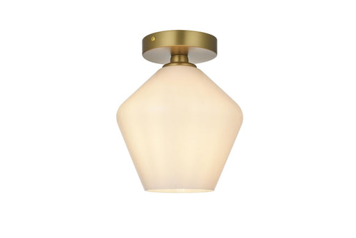 Gene One Light Flush Mount Satin Gold