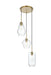 Elegant Lighting - LD2268SG - Three Light Pendant - Gene - Satin Gold