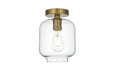 Elegant Lighting - LD2270SG - One Light Flush Mount - Collier - Satin Gold
