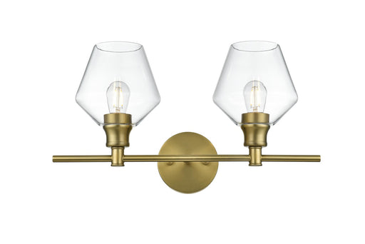 Gene Two Light Wall Sconce Satin Gold
