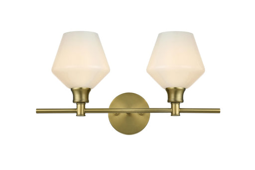 Gene Two Light Wall Sconce Satin Gold