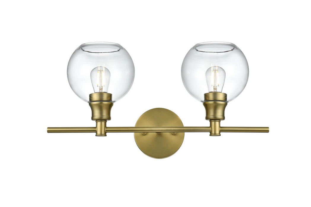 Elegant Lighting - LD2314SG - Two Light Wall Sconce - Collier - Satin Gold