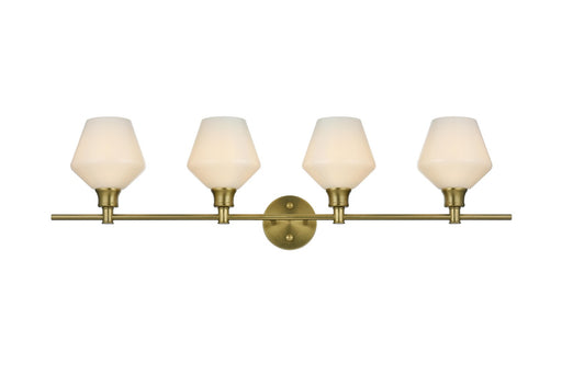 Gene Four Light Wall Sconce Satin Gold