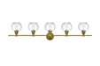 Elegant Lighting - LD2326SG - Five Light Wall Sconce - Collier - Satin Gold