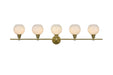 Elegant Lighting - LD2327SG - Five Light Wall Sconce - Collier - Satin Gold