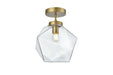 Elegant Lighting - LD2346SG - One Light Flush Mount - Lawrence - Satin Gold