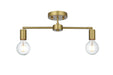 Elegant Lighting - LD2348SG - Two Light Flush Mount - Zane - Satin Gold