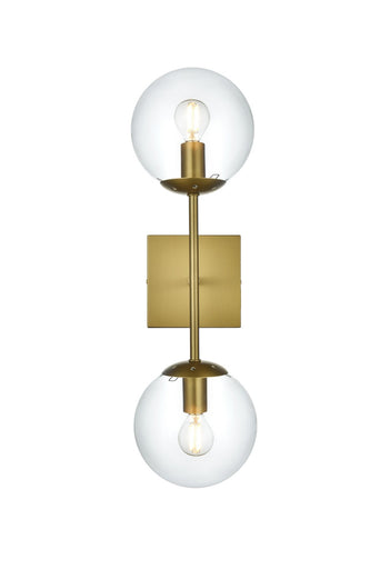 Neri Two Light Wall Sconce Satin Gold