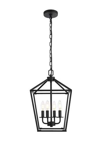 Gage Four Light Pendant Black