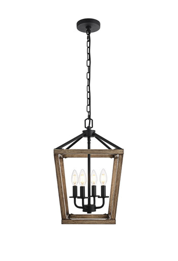 Gage Four Light Pendant Brown
