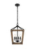 Elegant Lighting - LD511H20BW - Four Light Pendant - Gage - Brown