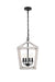 Elegant Lighting - LD511H20WG - Four Light Pendant - Gage - Weathered White