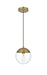 Elegant Lighting - LD6027SG - One Light Pendant - Eclipse - Satin Gold