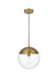 Elegant Lighting - LD6039SG - One Light Pendant - Eclipse - Satin Gold
